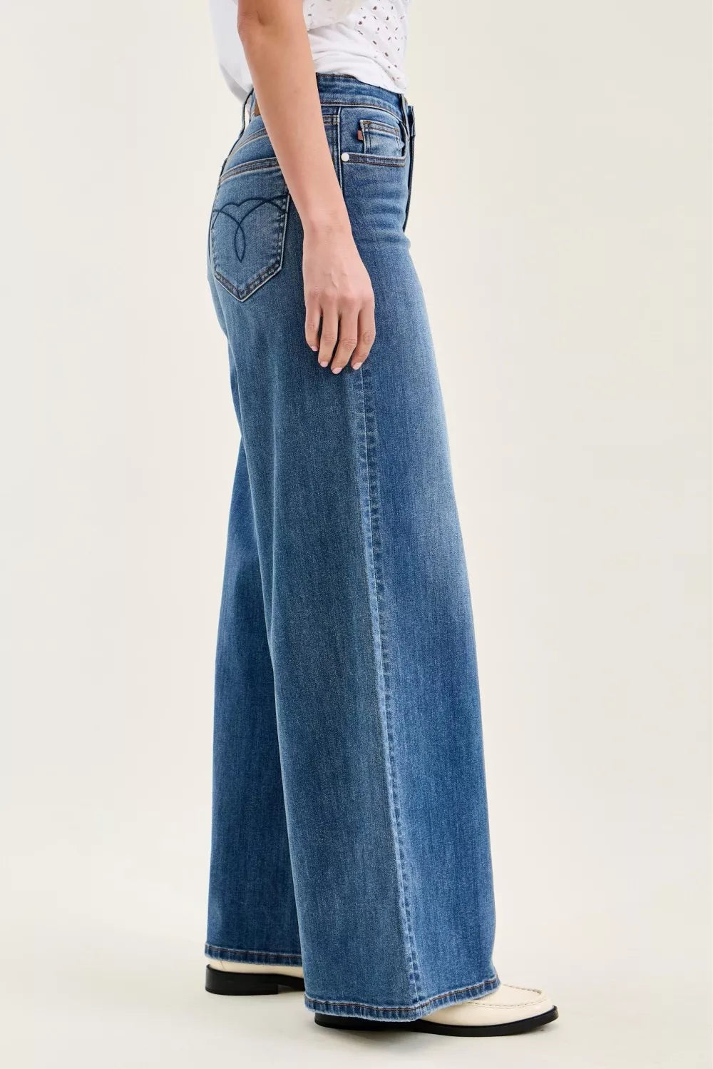 High Waist Palazzo Jeans in Md for Women