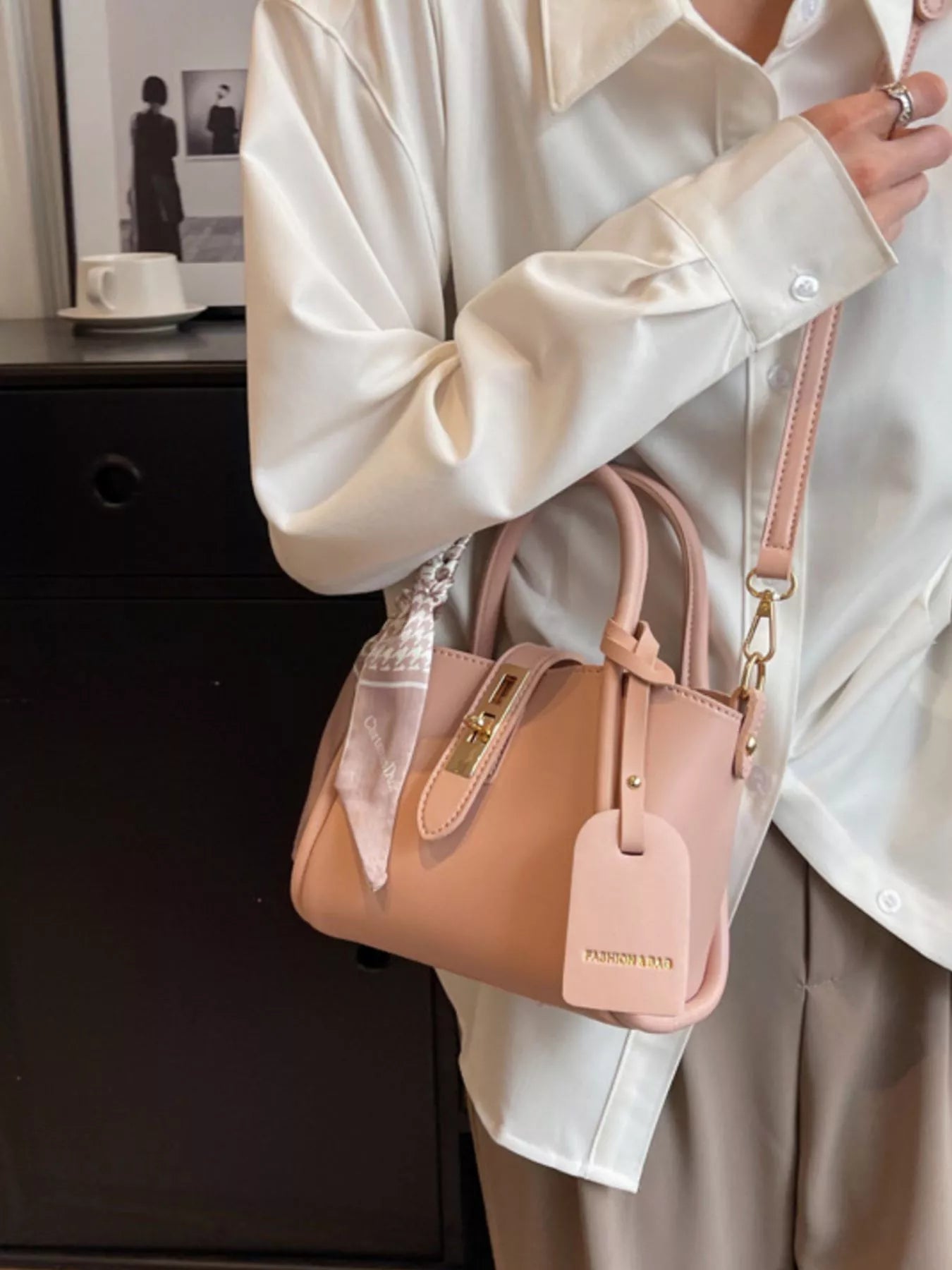 Top Handle Crossbody Bag in Pink for Women