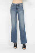 Plus Size Tummy Control Straight Jeans in Medium for Women