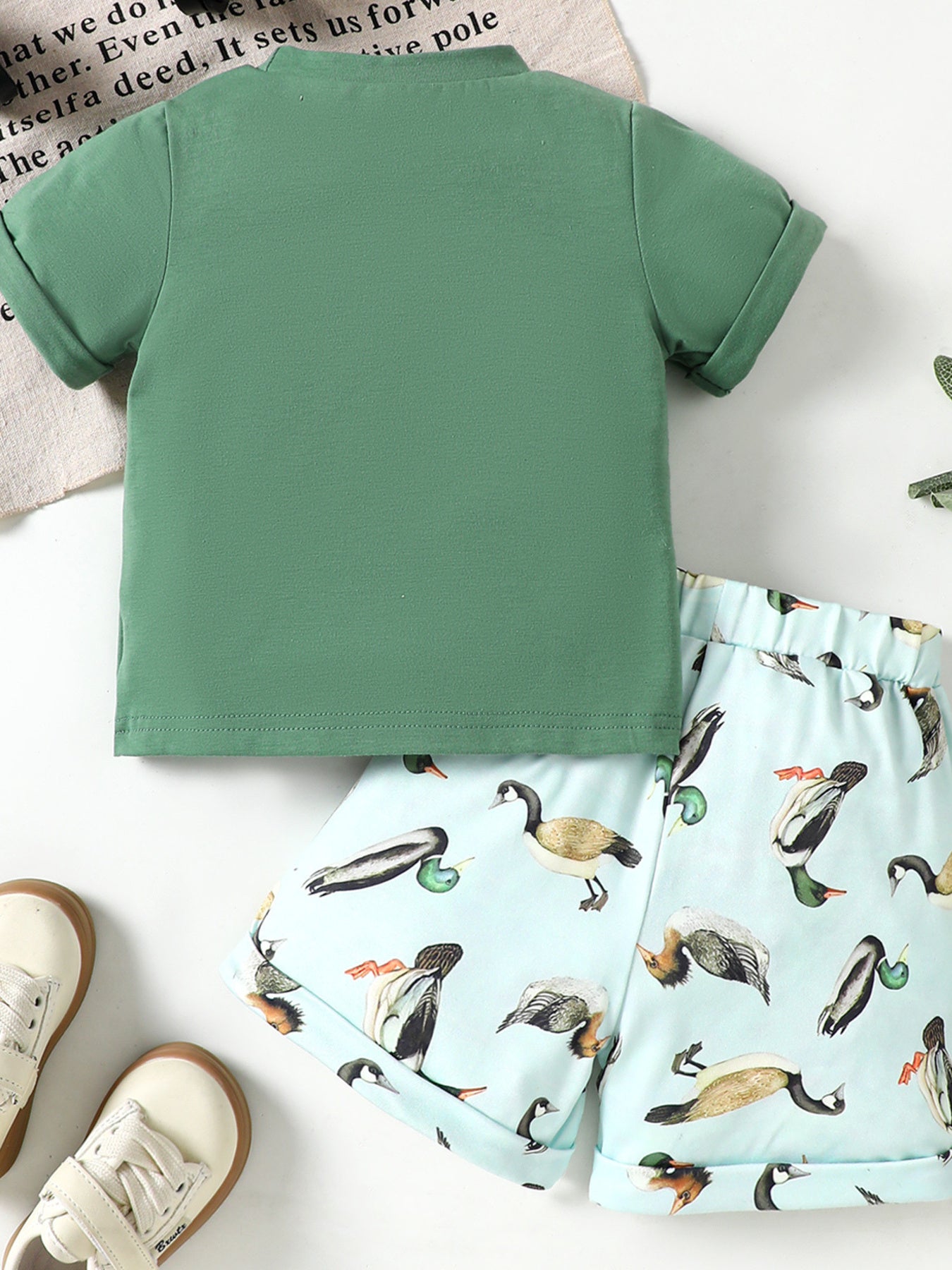 Mama Boy Graphic Casual Tee and Shorts Set for Boys
