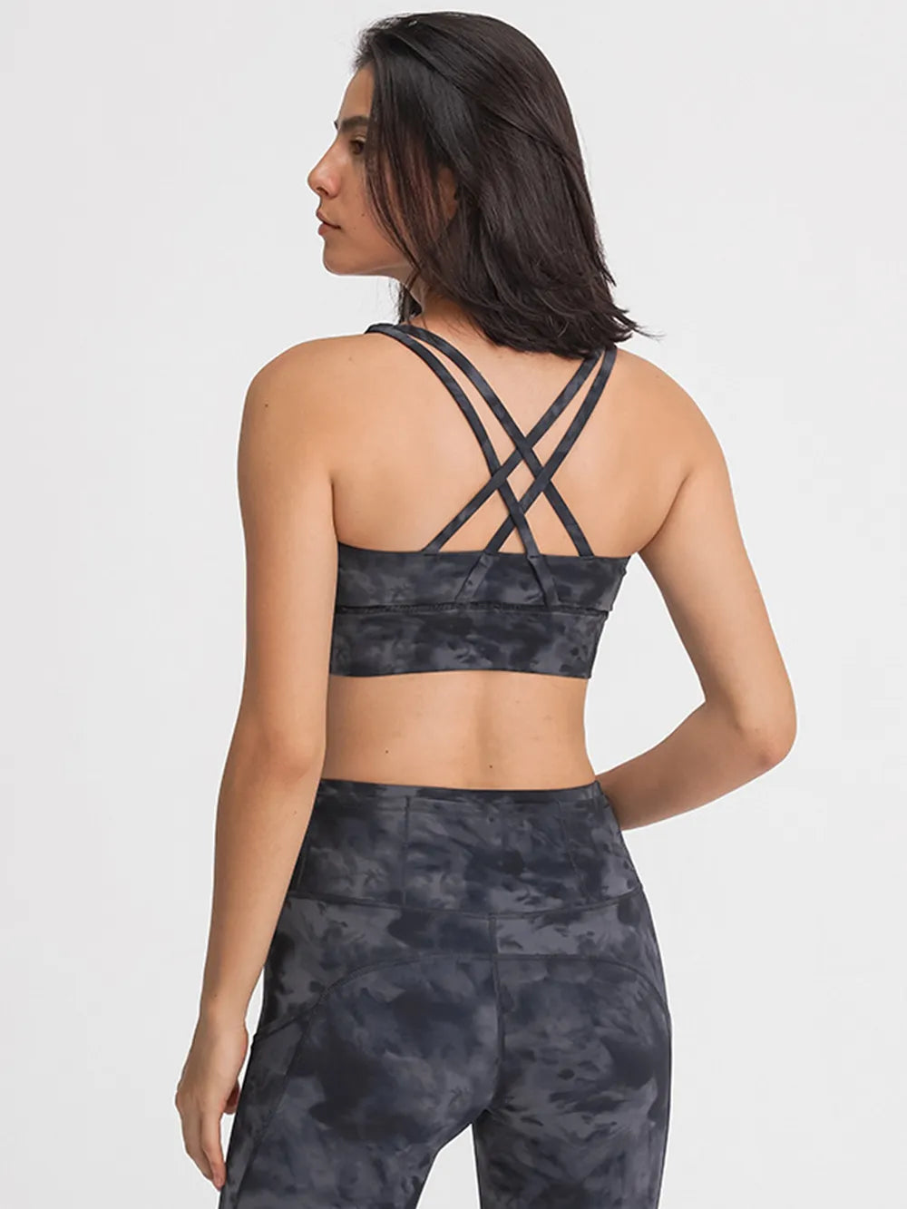 Crisscross Scoop Neck Active Tank in Royal Blue for Women