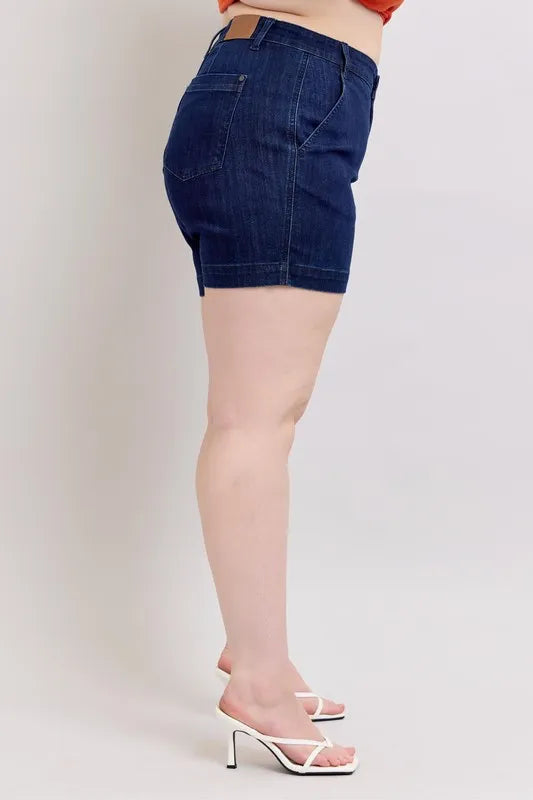 High Waist Denim Shorts Plus Size for Women