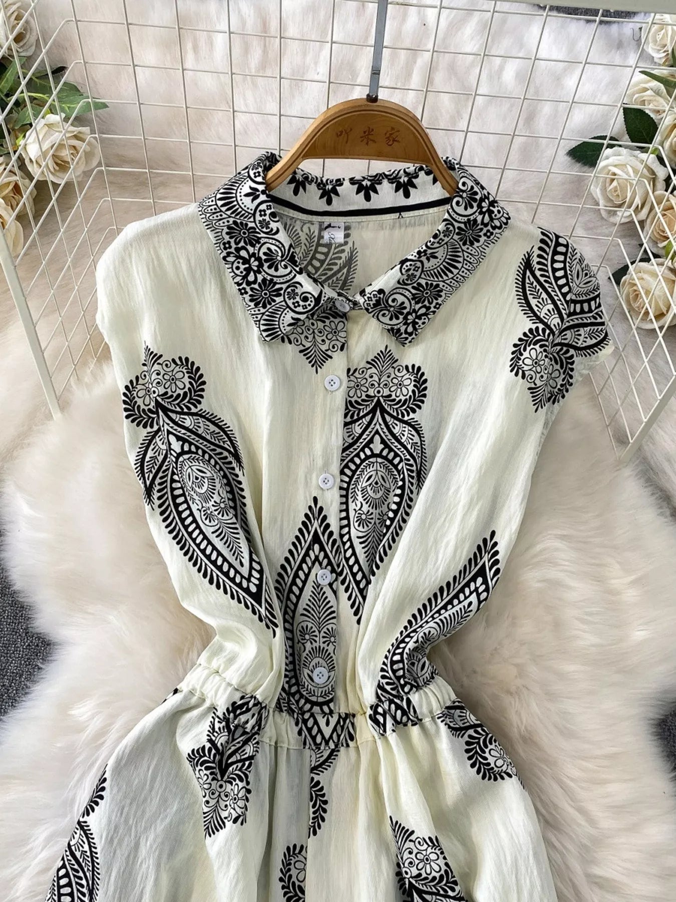 Green Button Front Wide Leg Jumpsuit for Women