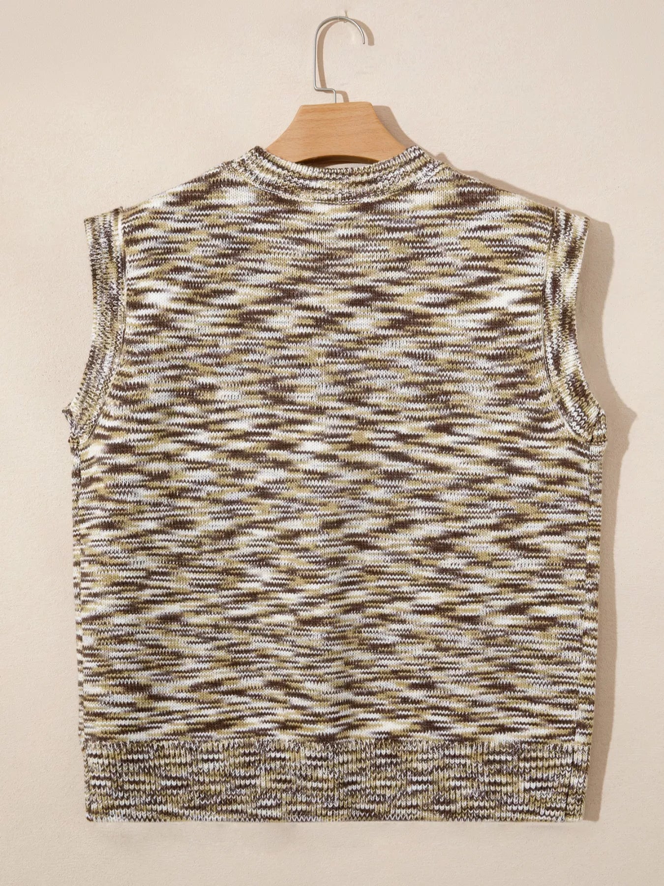Western Horseshoe Knit Sweater Vest in Mocha for Women