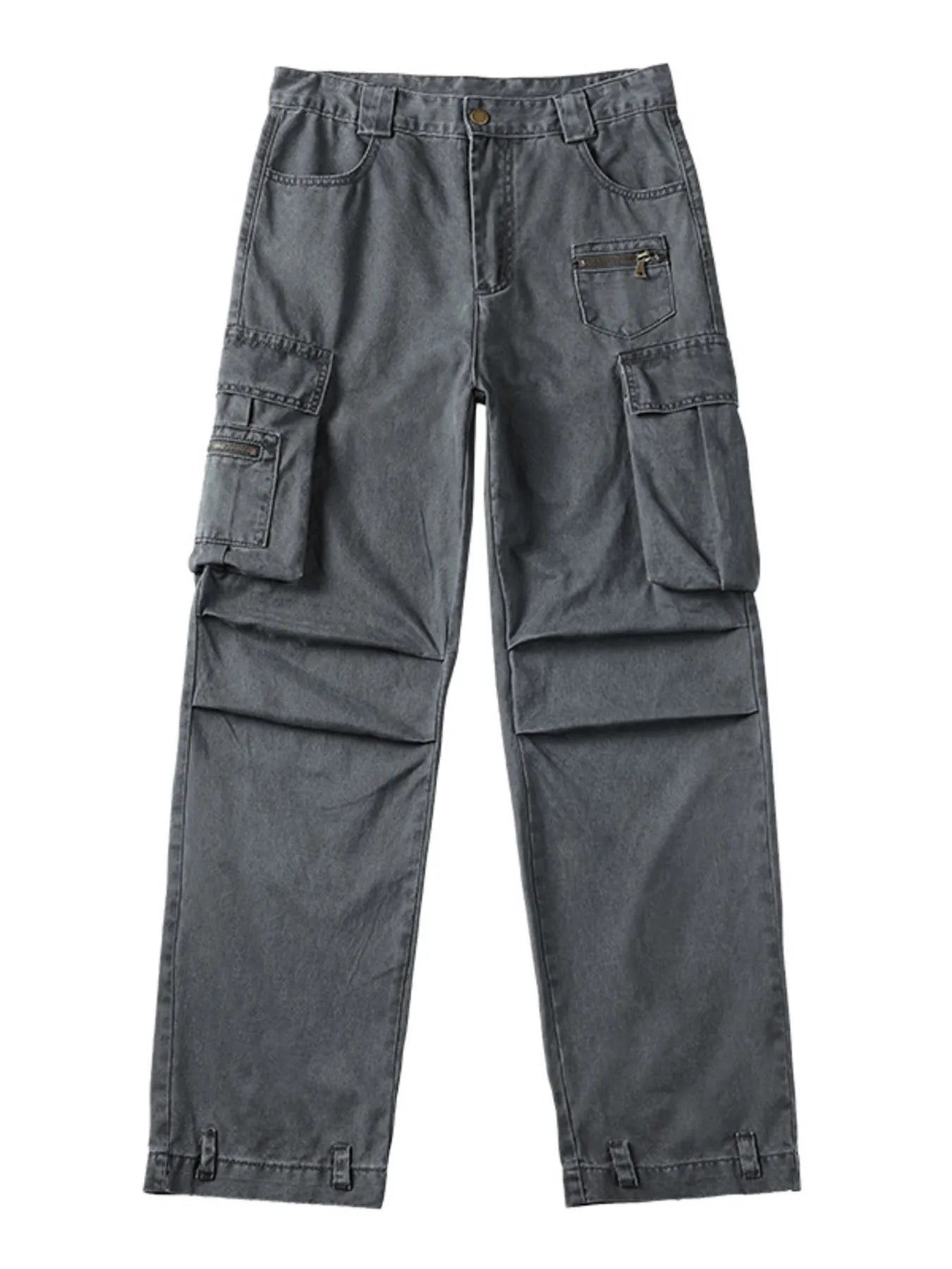 Vintage Washed Cargo Jeans in Gray for Men