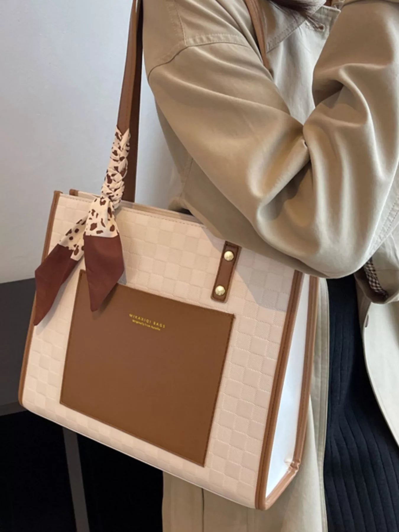 Color Block Shoulder Bag for Women