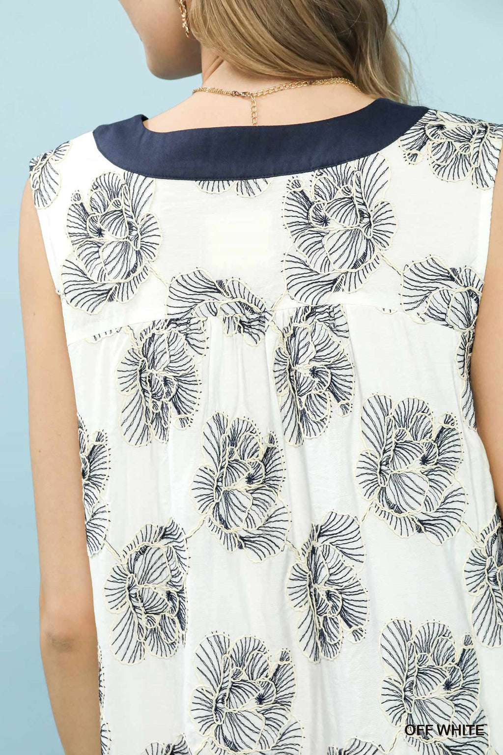 Floral Sleeveless Contrast V-Neck Mini Dress for Women