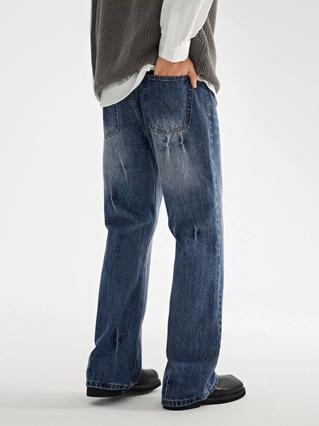 Wide Leg Jeans in Classic in Blue for Men
