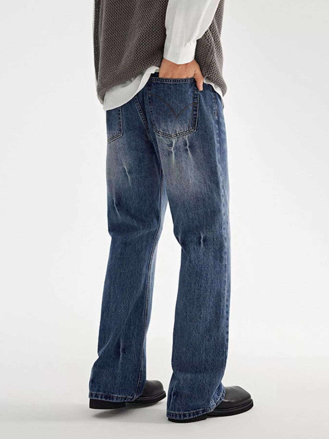 Wide Leg Jeans in Classic in Blue for Men