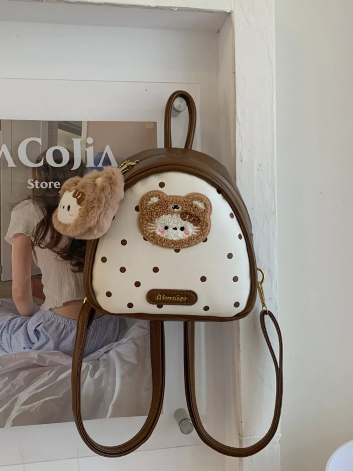 Cartoon Bear Backpack Bag for Women