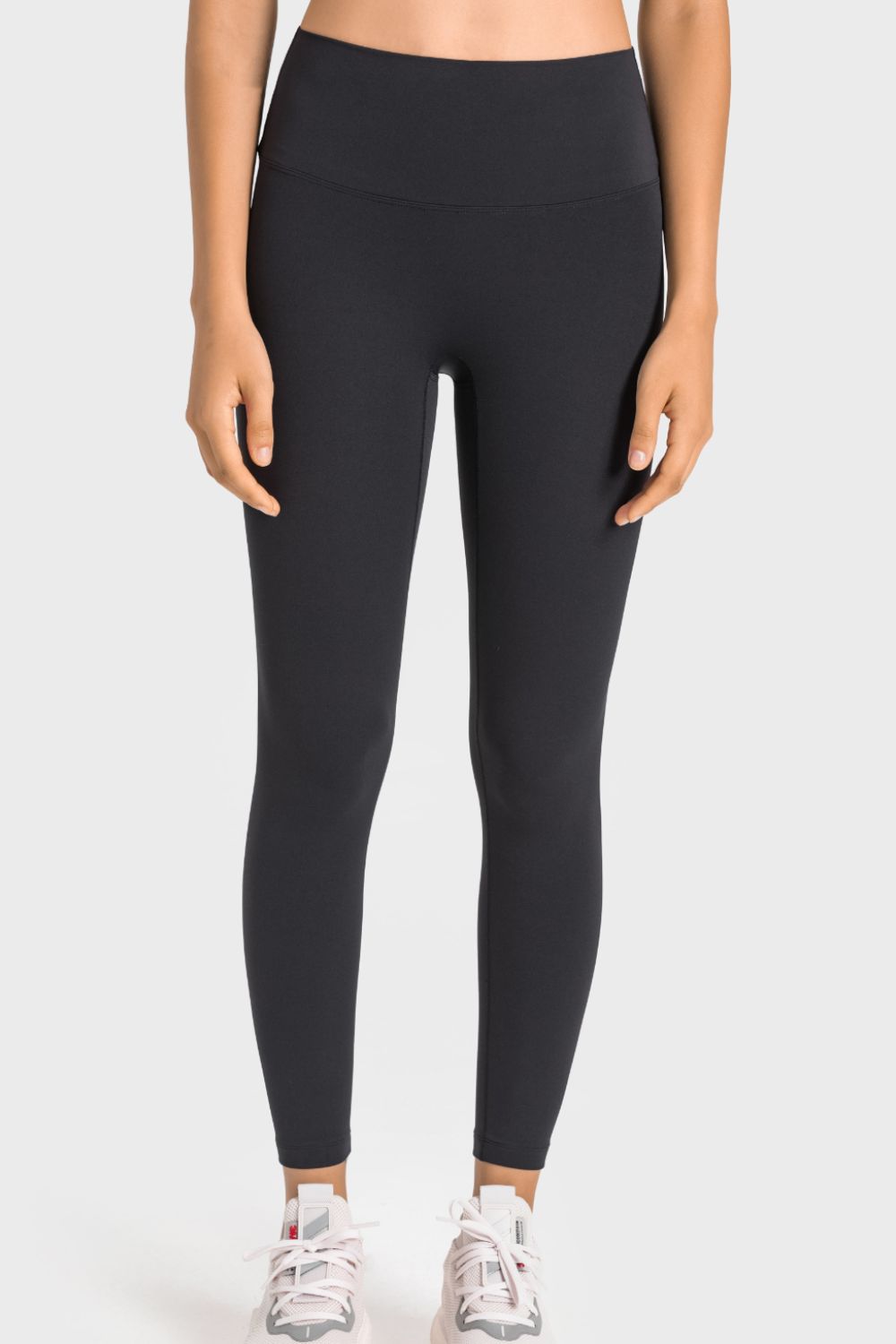 High-Rise Wide Waistband Yoga Leggings in Gum Leaf for Women