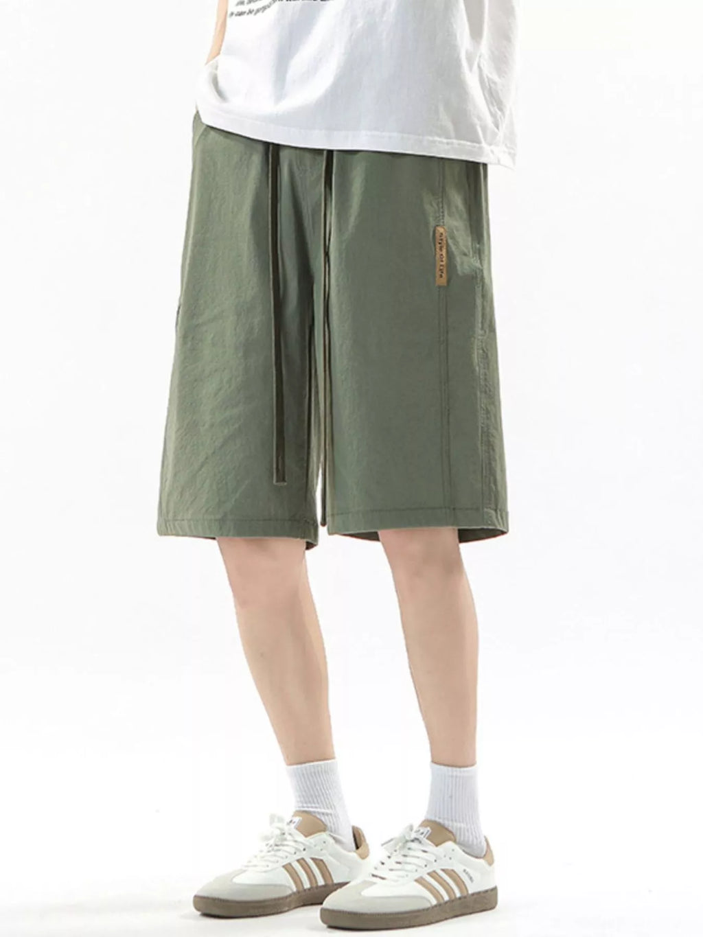 Drawstring Casual Loose-Fit Pants Plus Size in Mi Xing for Men