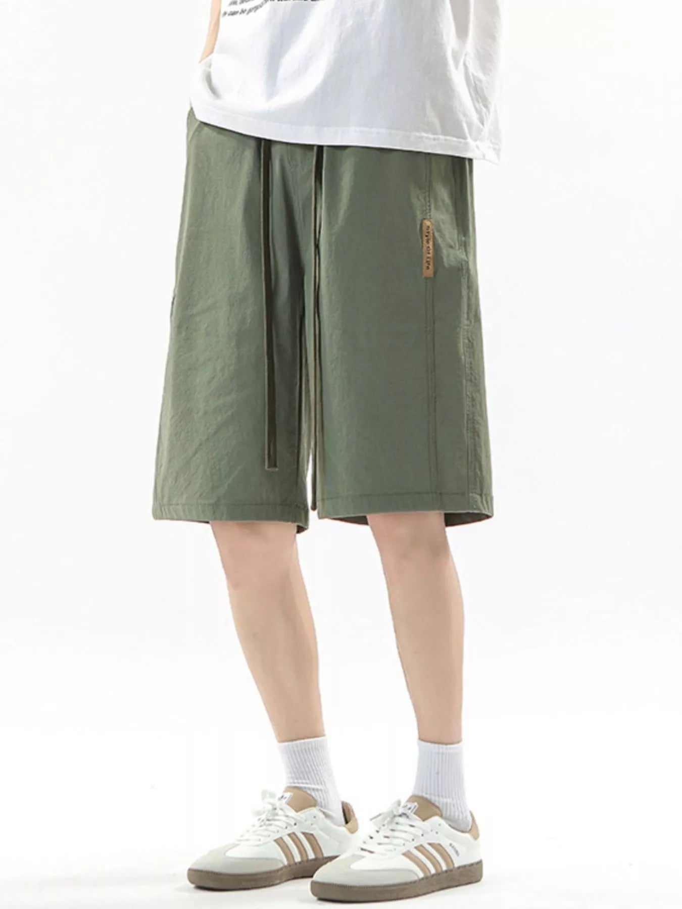 Drawstring Casual Loose-Fit Pants Plus Size in Mi Xing for Men