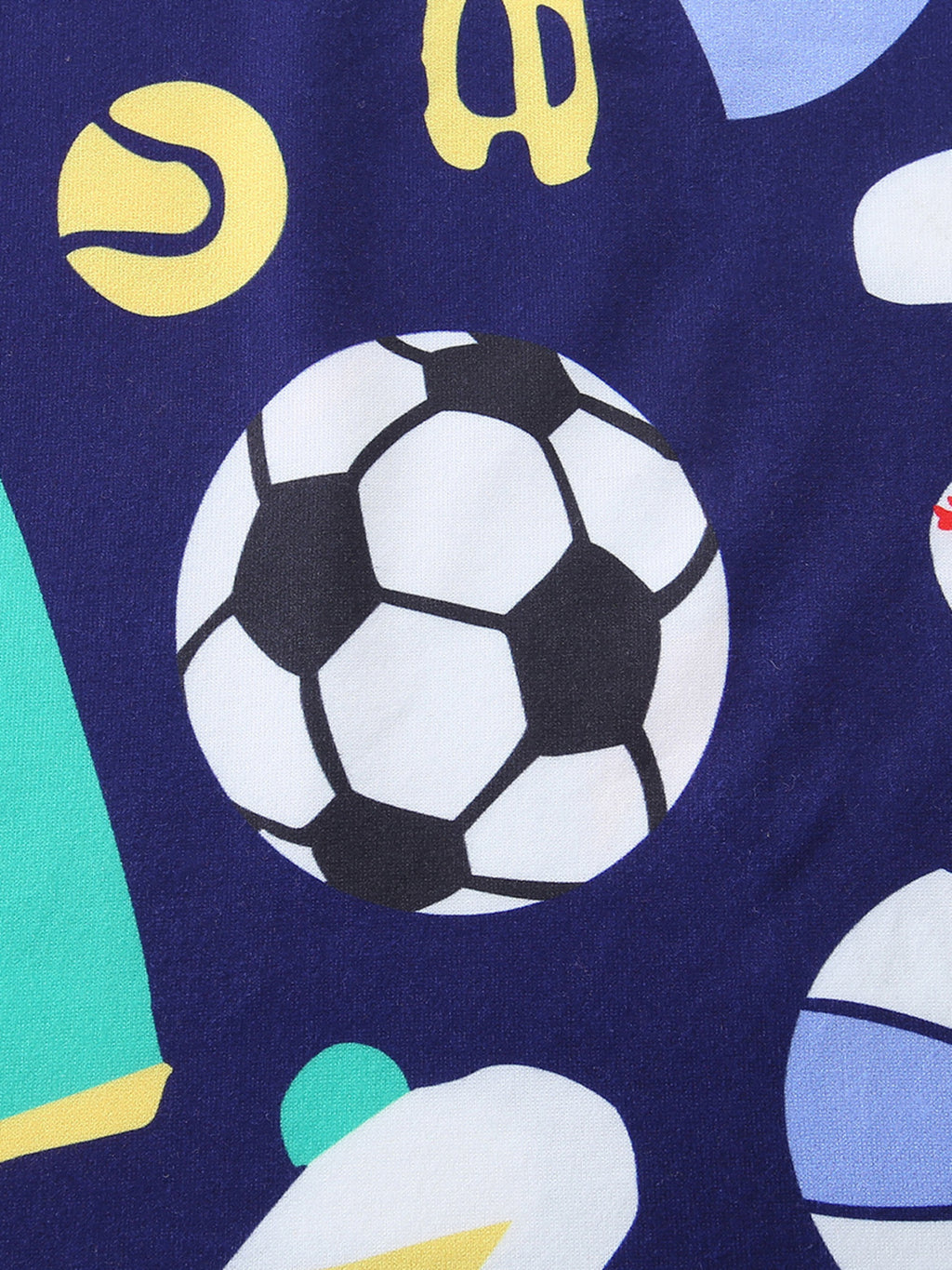 Sporty Print Round Neck Tee and Shorts Set in Multicolor for Boys
