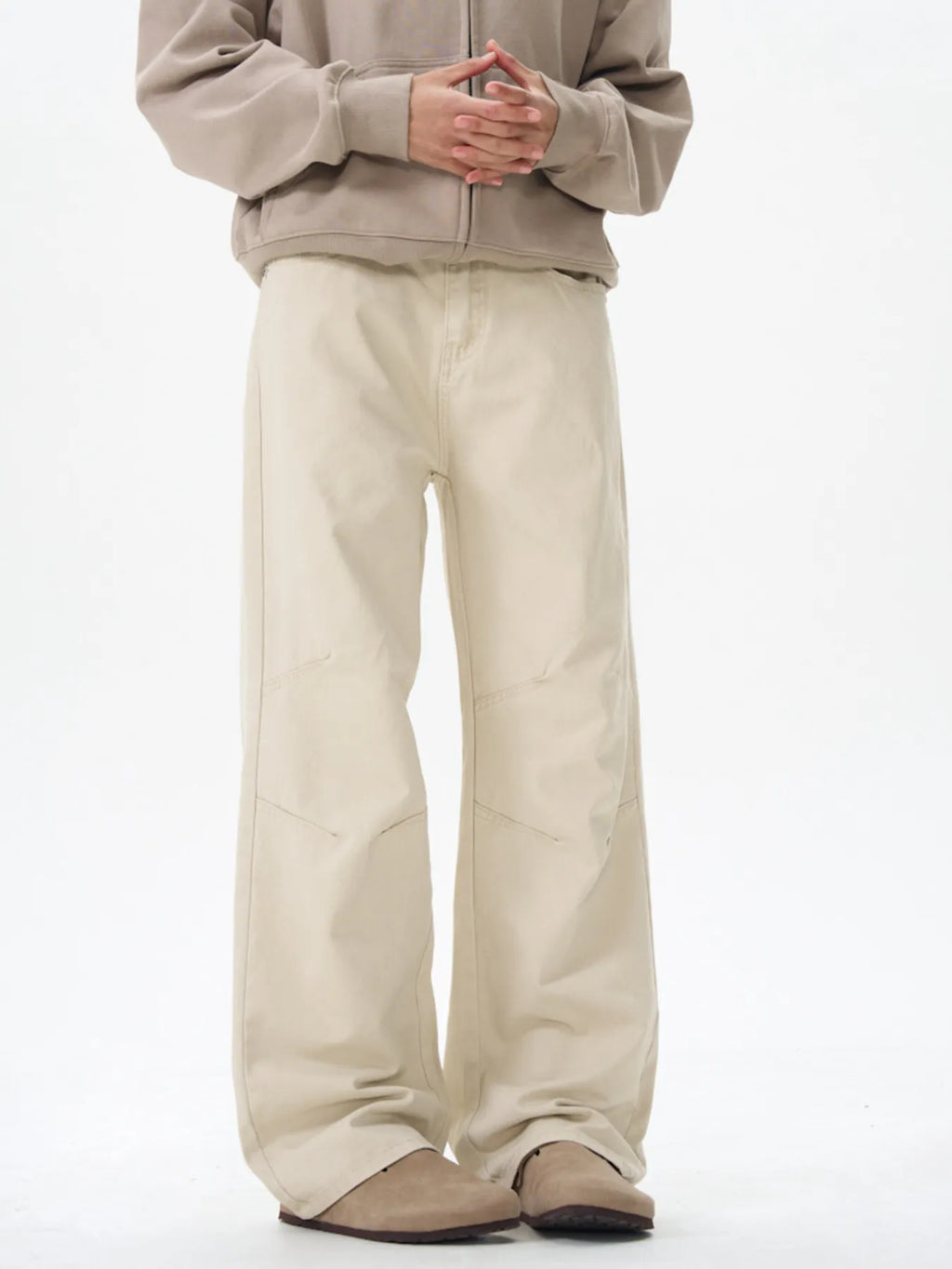 Wide Leg Pants in Brown for Men
