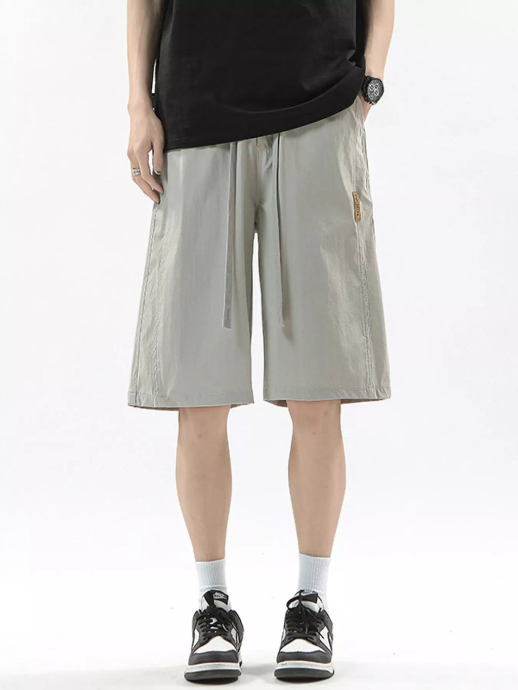 Drawstring Casual Loose-Fit Pants Plus Size in Mi Xing for Men