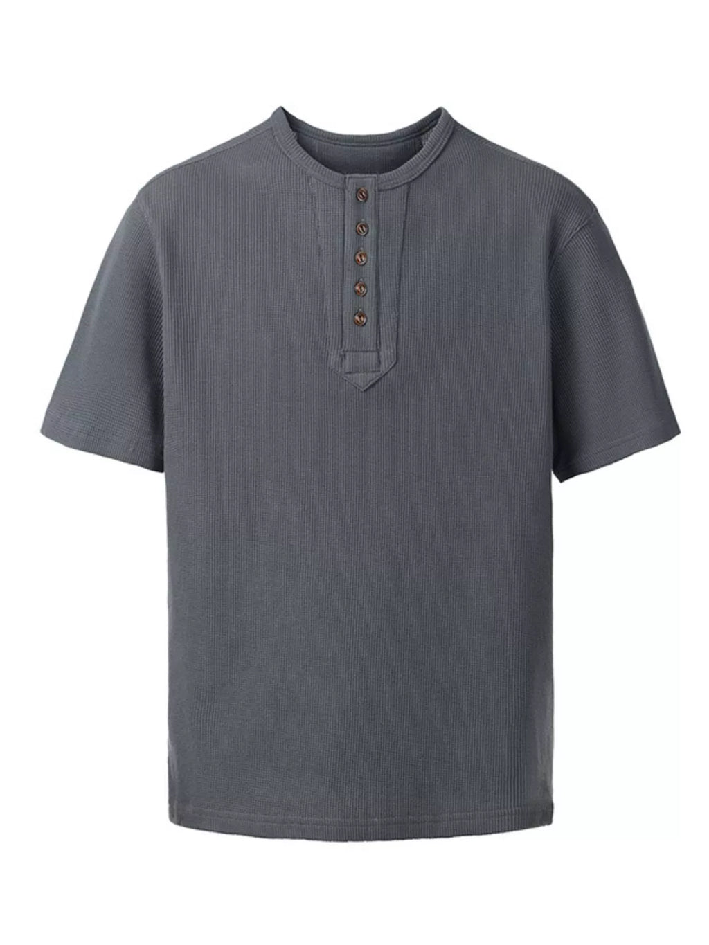 Plus Size Round Neck Short Sleeve T-Shirt in Light Gray in Dark Gray for Men
