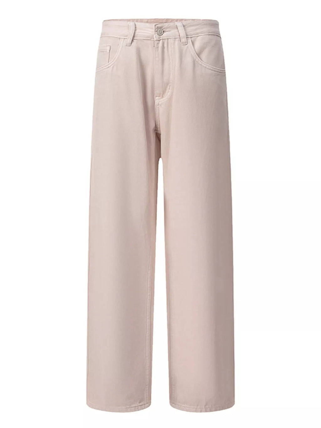Vintage Wash Wide Leg Jeans in Khaki in Black for Men