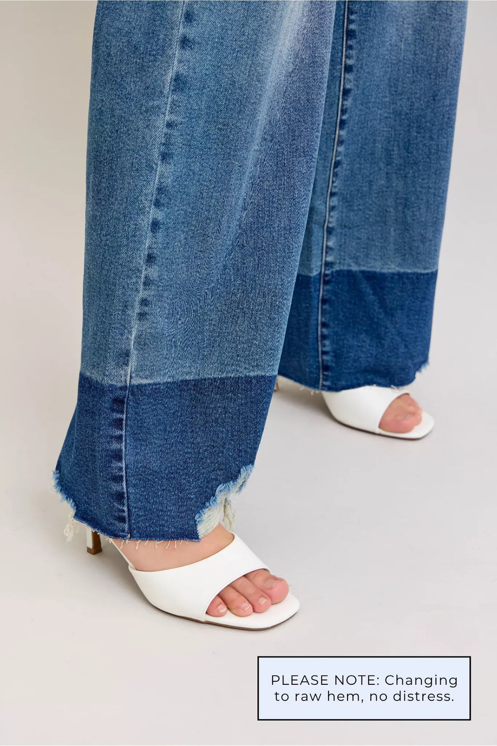 Raw Hem High Waist Column Straight Jeans in Dark for Women