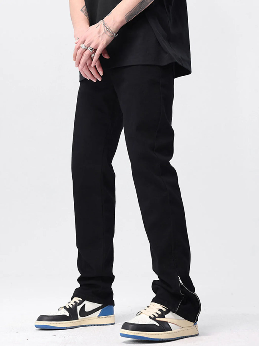 Slim Fit Jeans Plus Size in White for Men