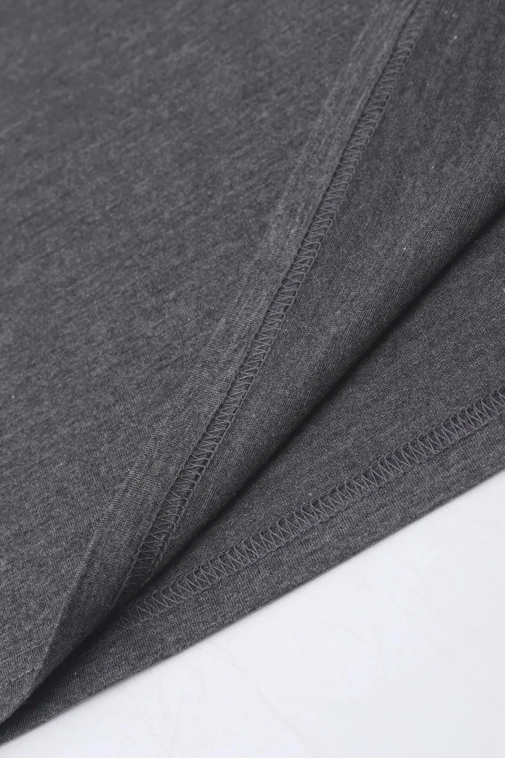 Mardi Gras Round Neck Short Sleeve T-Shirt in Dark Gray for Women