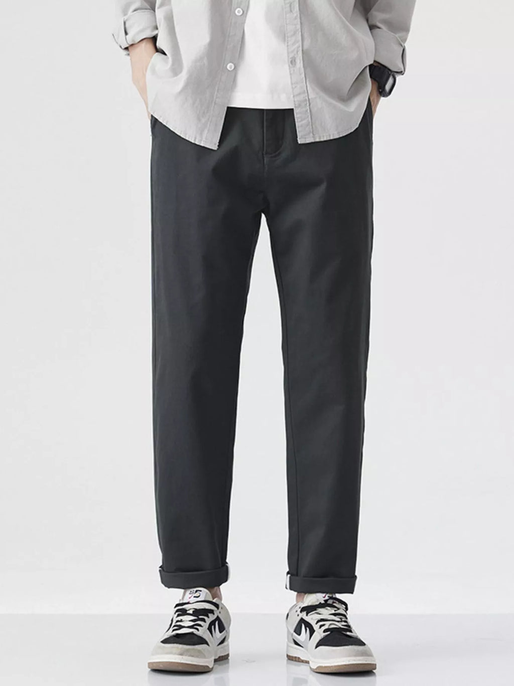 Loose Fit Pants in Khaki for Men