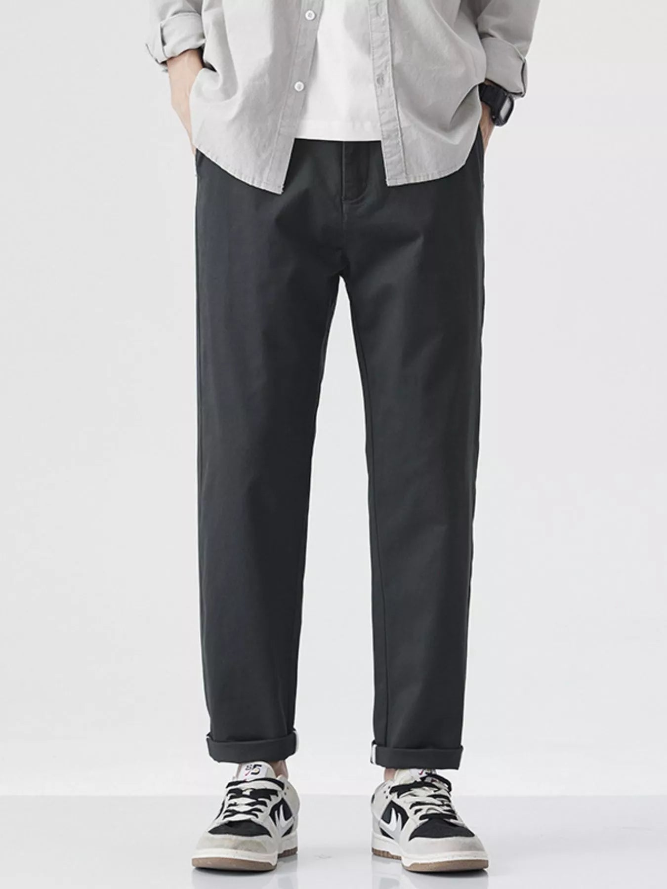 Loose Fit Pants in Khaki for Men