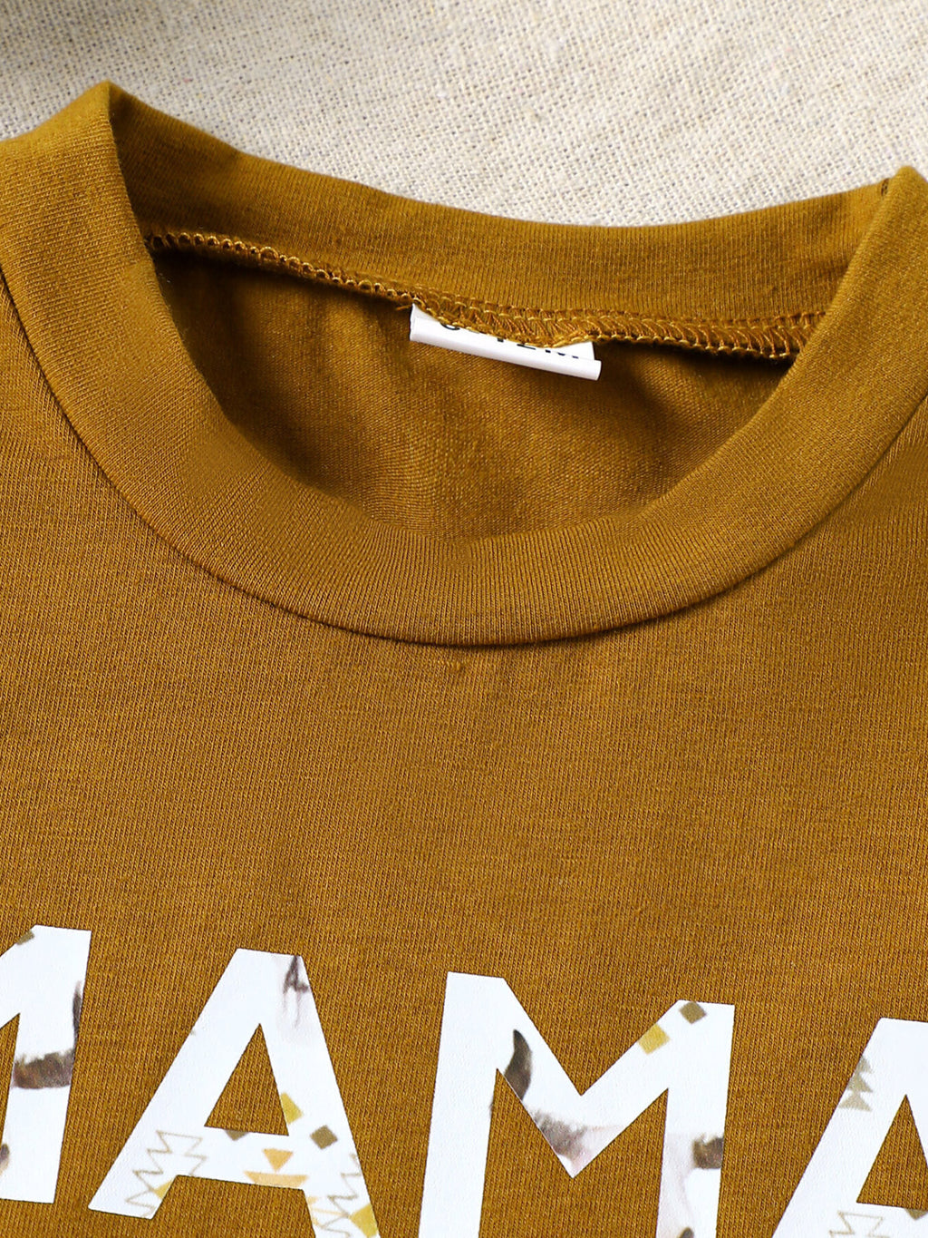 Mama Boy Graphic Casual Tee and Shorts Set in Caramel for Boys