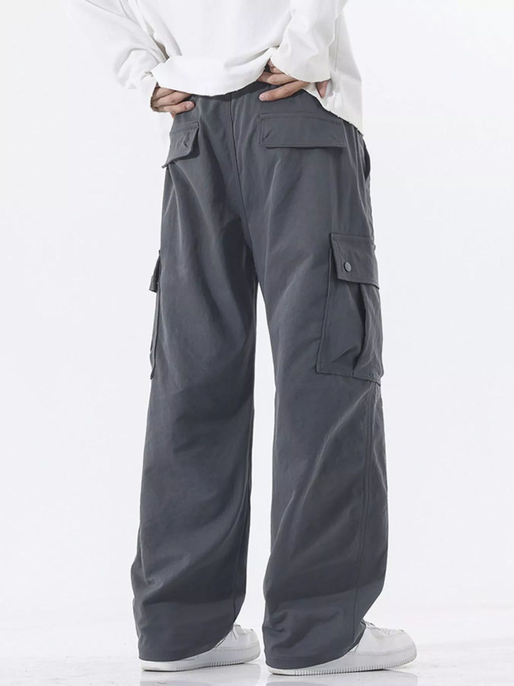 Loose Fit Cargo Pants Plus Size in Coffee for Men