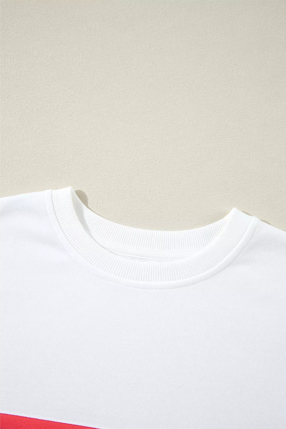 Contrast Striped Round Neck Top for Women