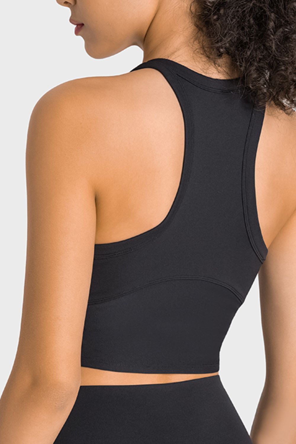 Racerback Cropped Sports Tank in Cerise for Women