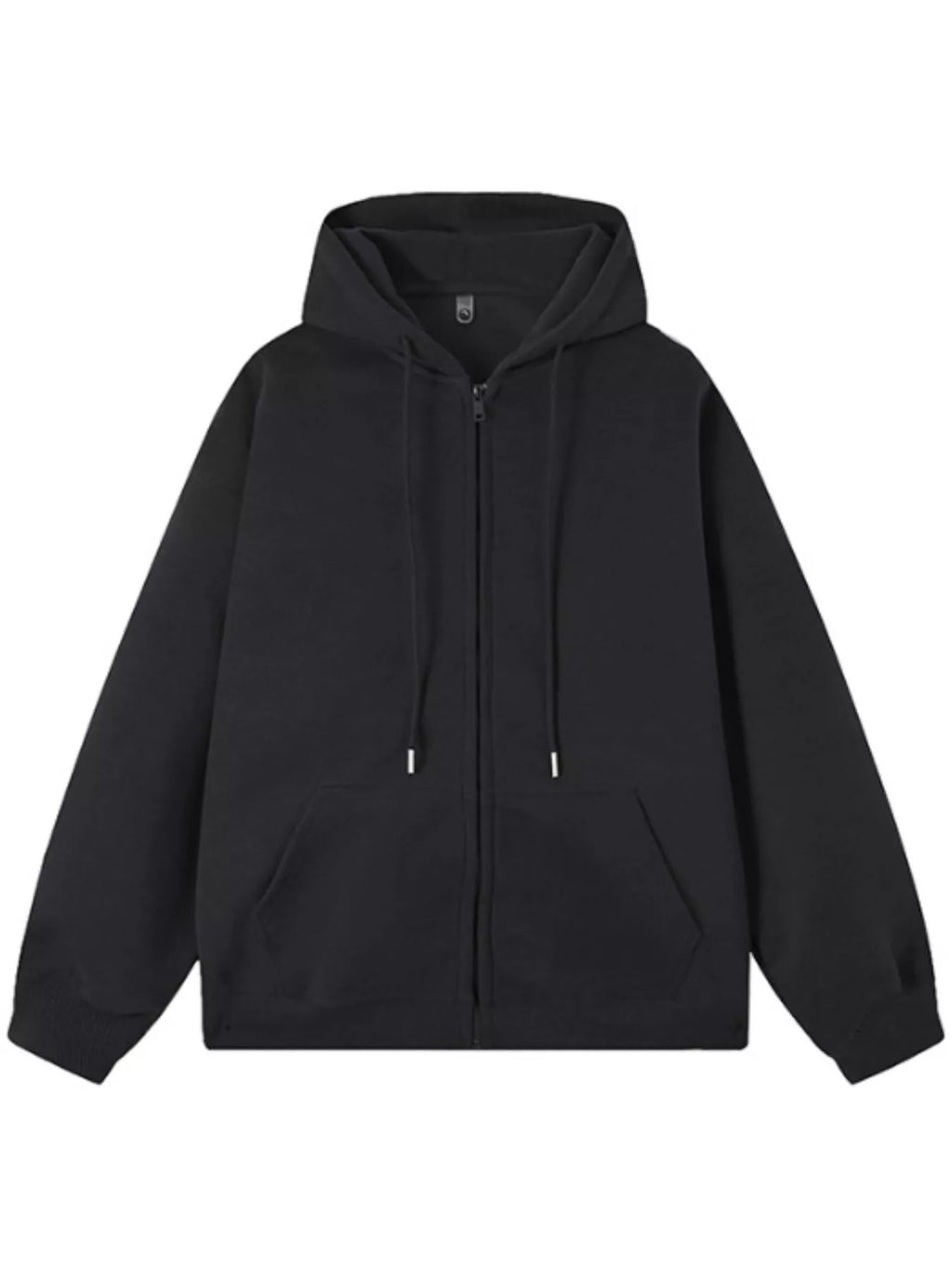 Casual Loose Fit Zip-Up Hoodie in Pink for Men