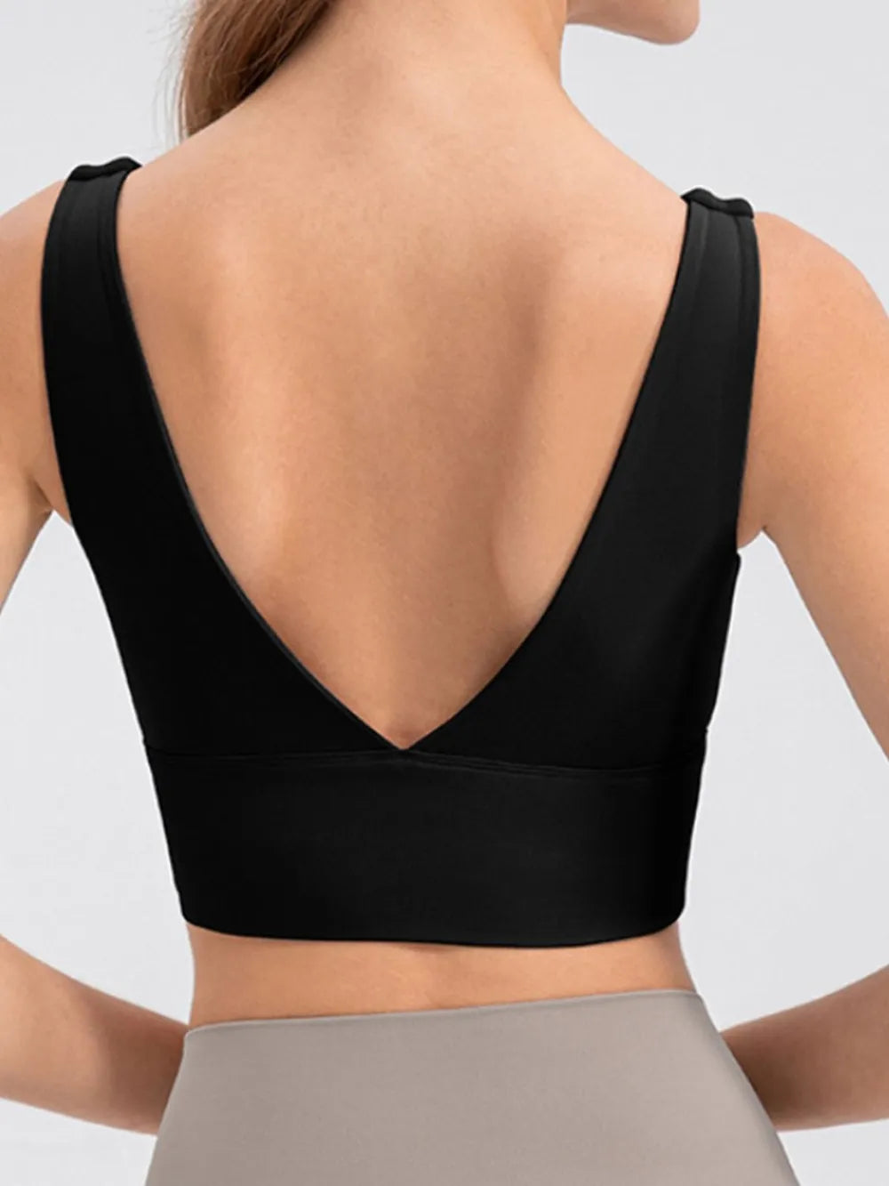 Scoop Neck Wide Strap Active Tank in White for Women