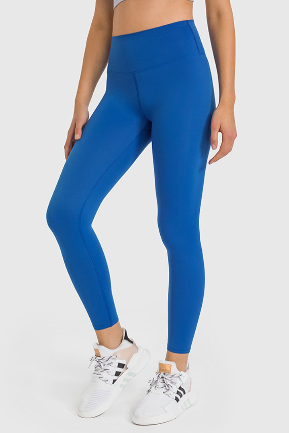 High Waist Ankle-Length Yoga Leggings in Gum Leaf for Women