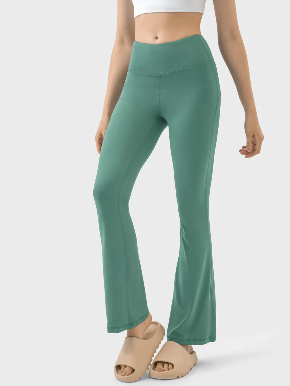 High Waist Active Pants in Mocha in Turquoise for Women