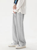 Plus Size Casual Loose-Fit Sweatpants in Gray for Men