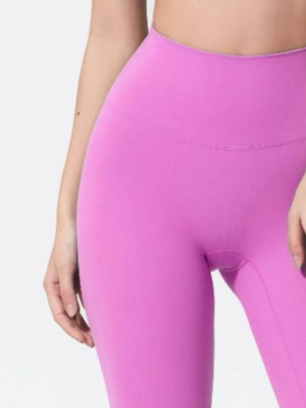 High Rise Wide Waistband Active Shorts in Dark Gray in Heliotrope Purple for Women