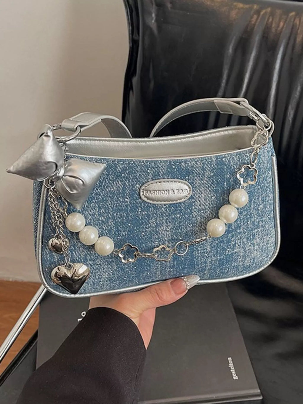 Pearl Chain Shoulder Bag for Women