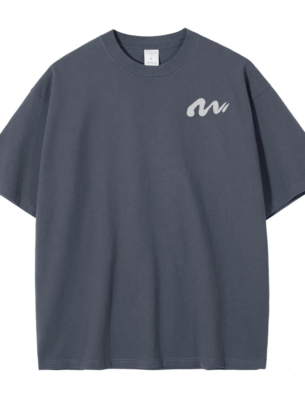 Round Neck Half Sleeve T-Shirt Plus Size in Black for Men