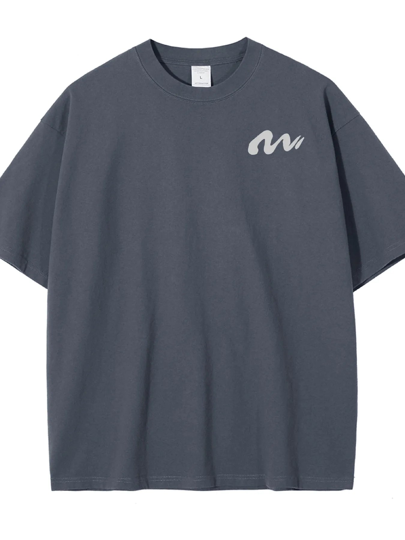 Round Neck Half Sleeve T-Shirt Plus Size in Black for Men