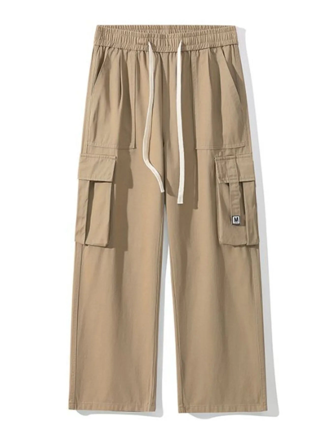 Cargo Wide Leg Pants Plus Size in Military Green for Men