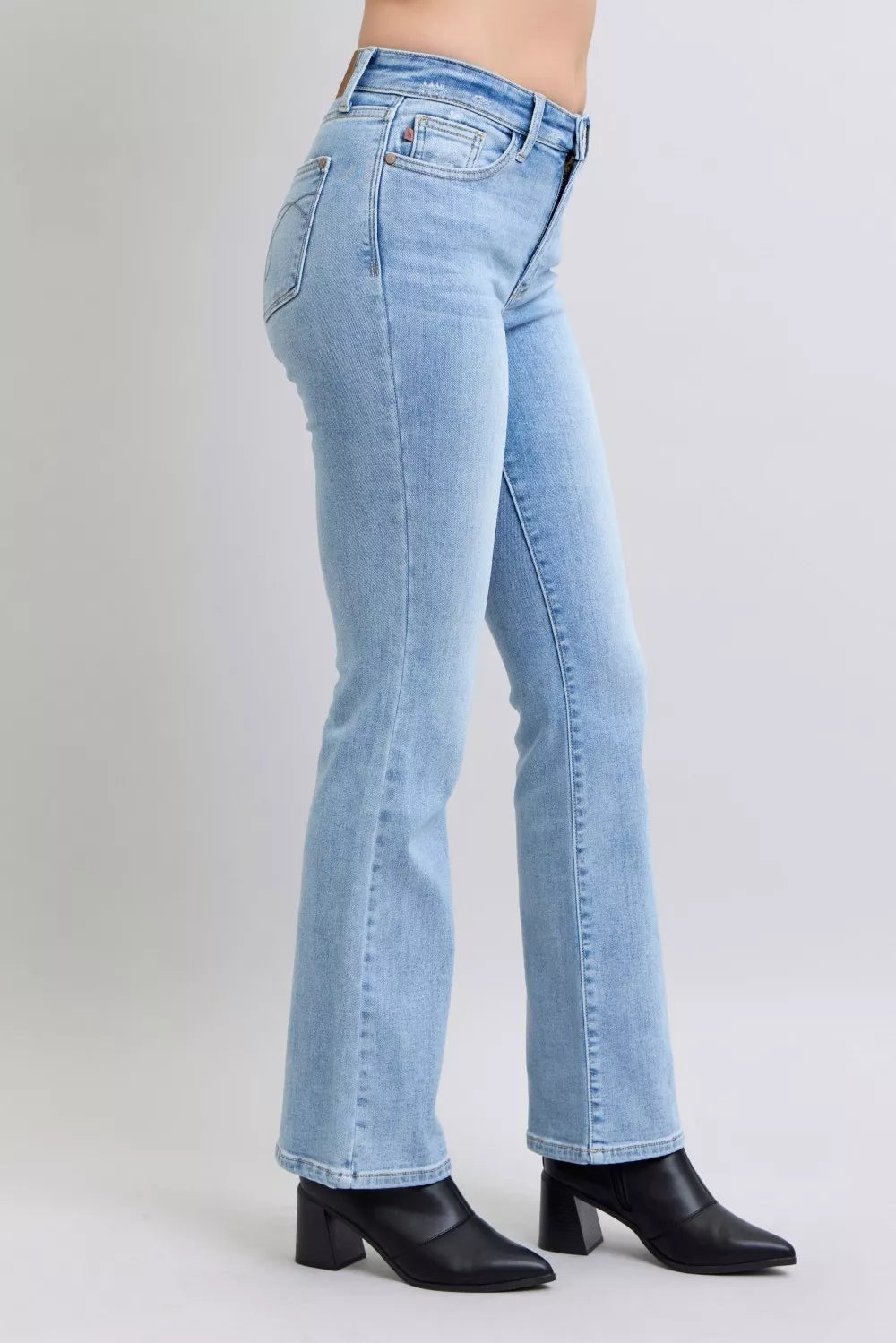 Mid Rise Thermal Bootcut Jeans for Women