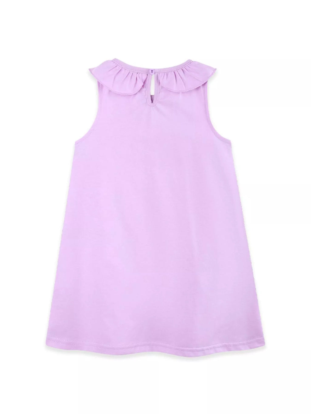 Ruffle Collar Floral a-Line Dress in Lavender for Girls