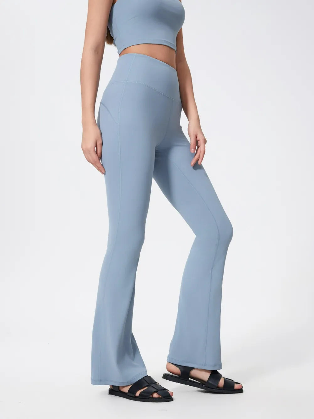 High Waist Active Pants in Mocha in Light Blue for Women