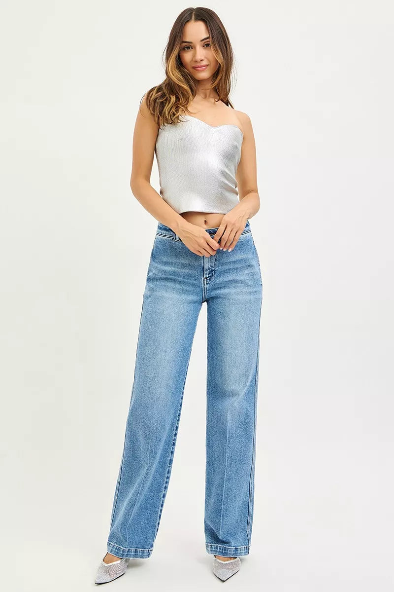 Slouchy Straight Jeans in Medium for Women