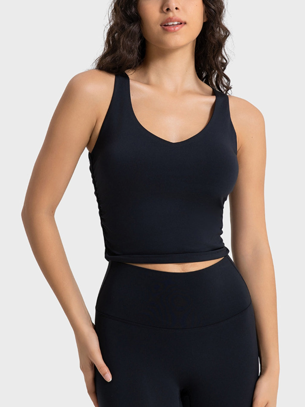 Cropped Sport Tank in Light Green for Women