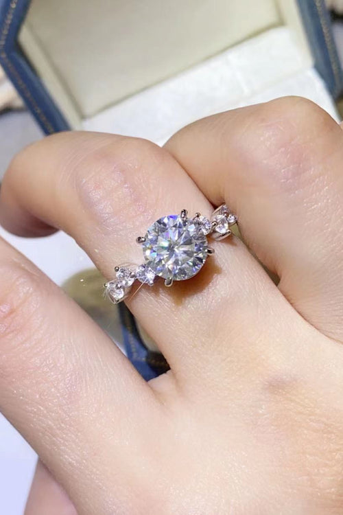 2 Carat Moissanite 925 Sterling Silver Ring for Women