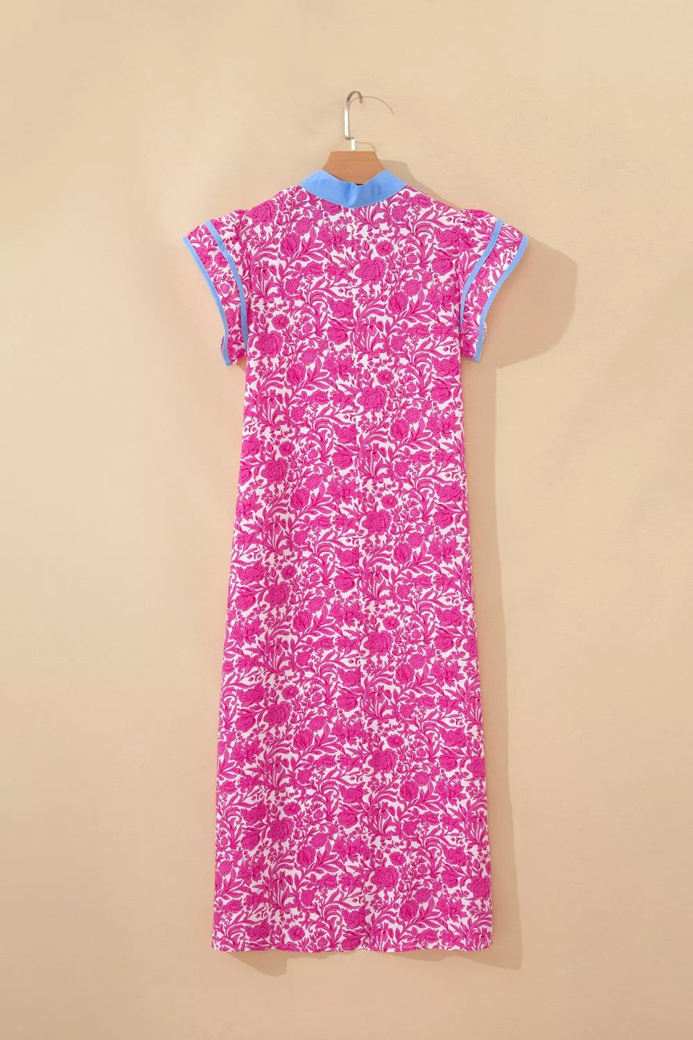 Floral Print Ruffle Cap Sleeve Dress for Women