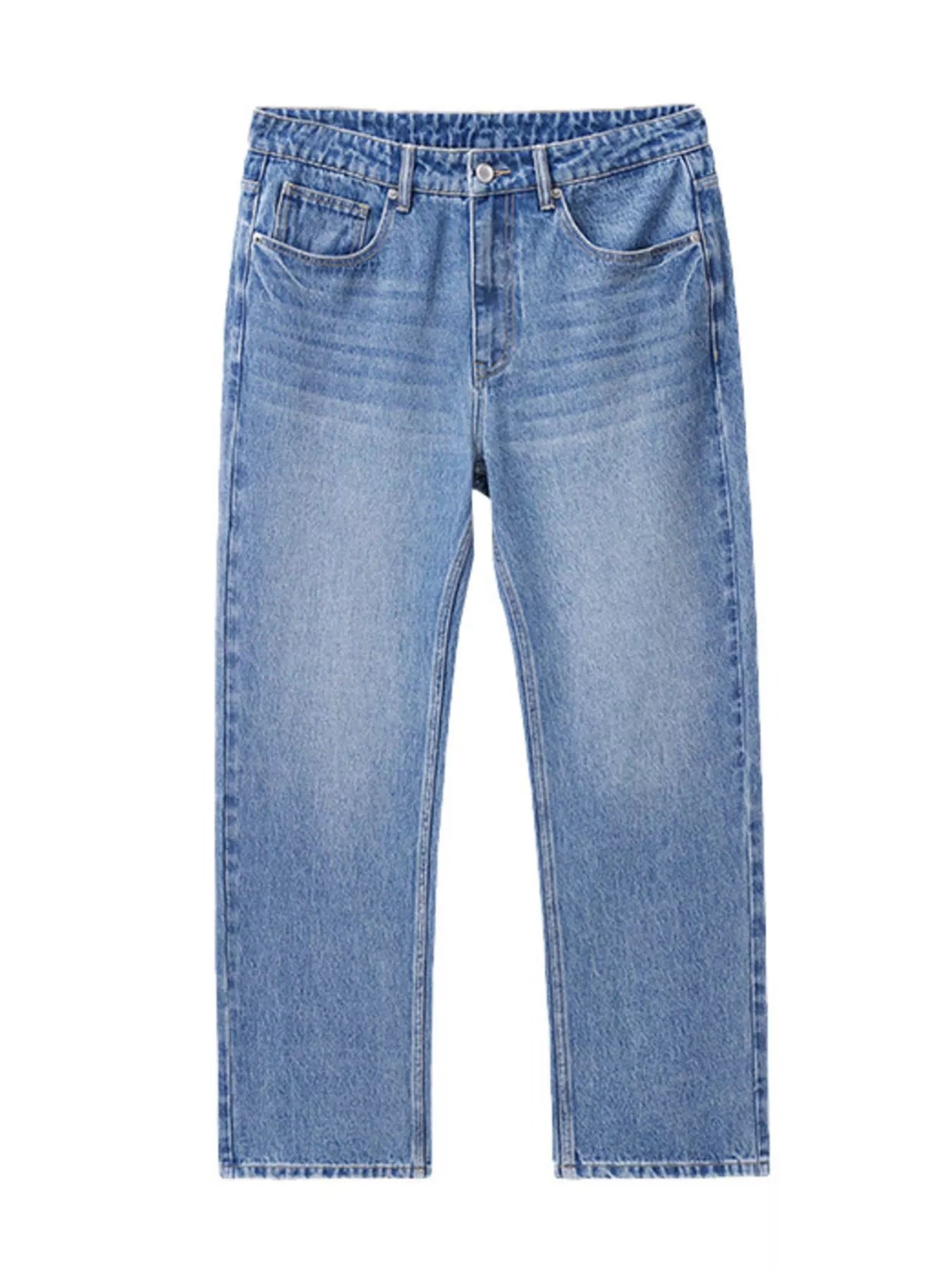Relaxed Fit Wash Jeans in Blue for Men