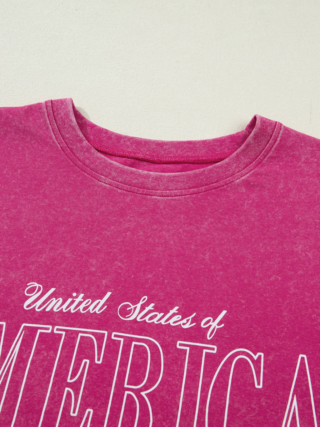 America 1776 Graphic Mineral Wash Cotton Tee for Women